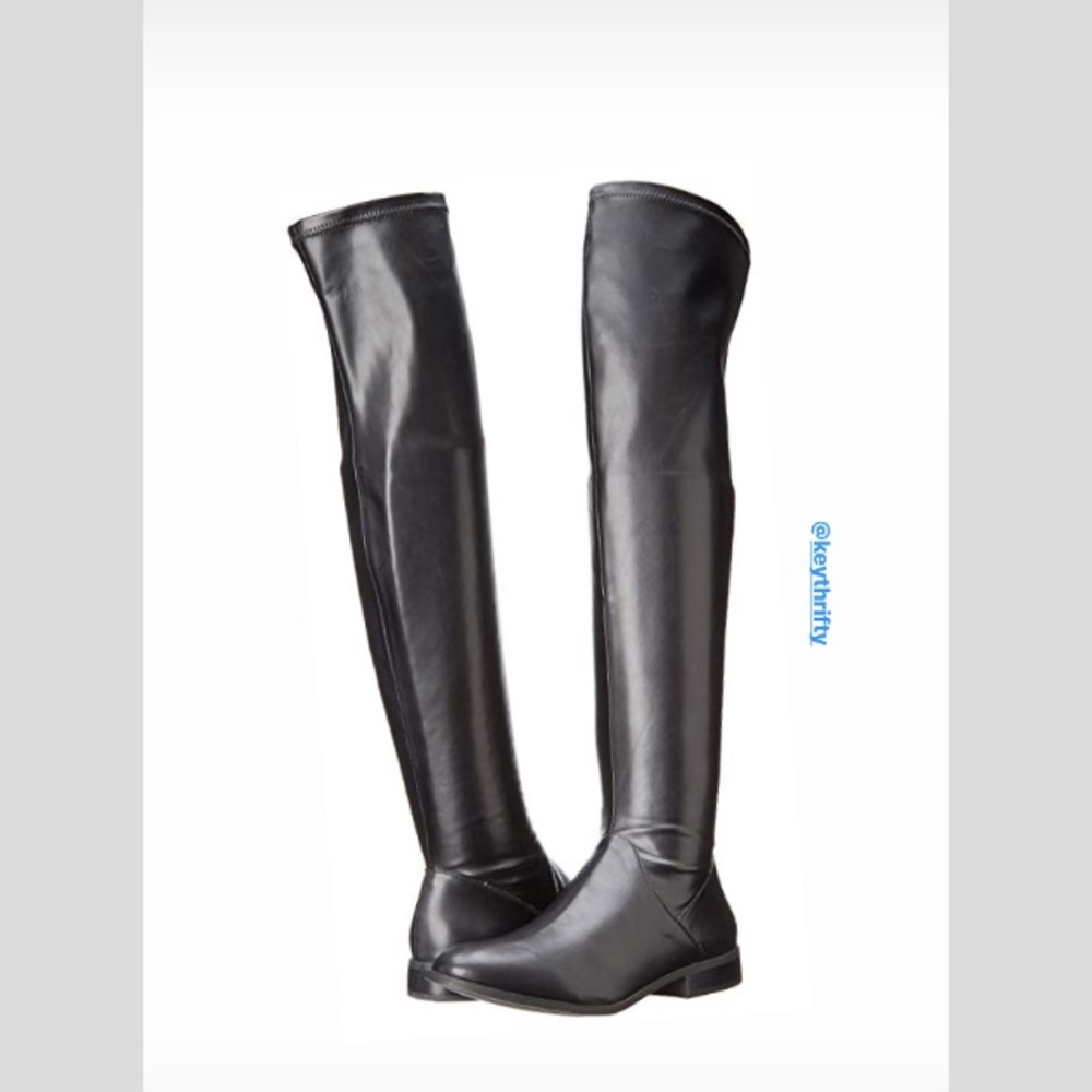 Steve Madden Over The Knee Stretched Faux Leather